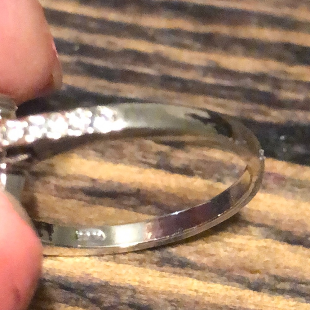 Large Oval White Sapphire Ring - Picture 6 of 6